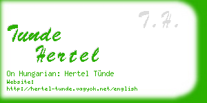 tunde hertel business card